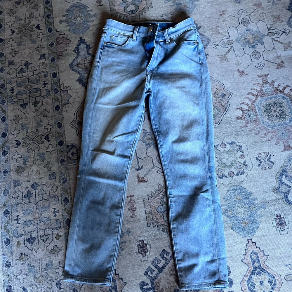 7 for all Mankind high rise cropped skinny